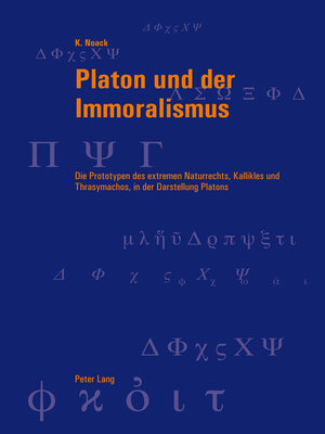 cover image of Platon und der Immoralismus